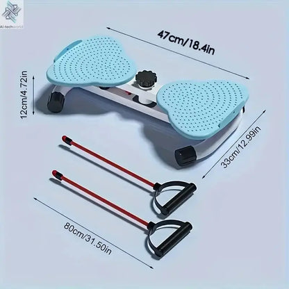 Twist Waist Plate, 20.87 Inch Waist Twister Machine with 2x30 Inch Ropes, 300 lbs Capacity Ab Twisting Fitness for Men & Women - Ai-TechWorld