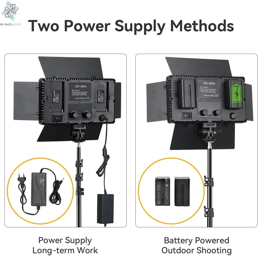 U600/U800 LED Photo Studio Light for Youbute Game Live Video Lighting Portable LED Video Recording Photography Panel Lamp Ai-TechWorld 
