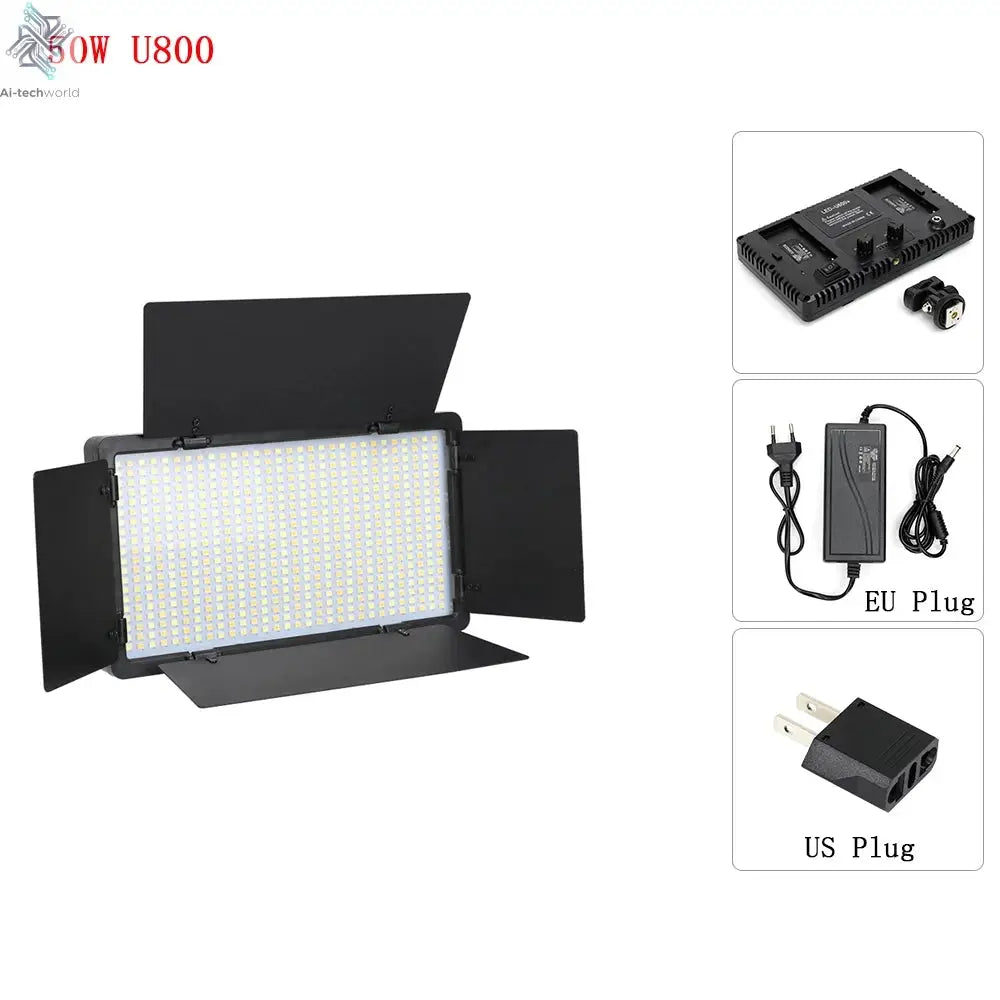 U600/U800 LED Photo Studio Light for Youbute Game Live Video Lighting Portable LED Video Recording Photography Panel Lamp Ai-TechWorld 