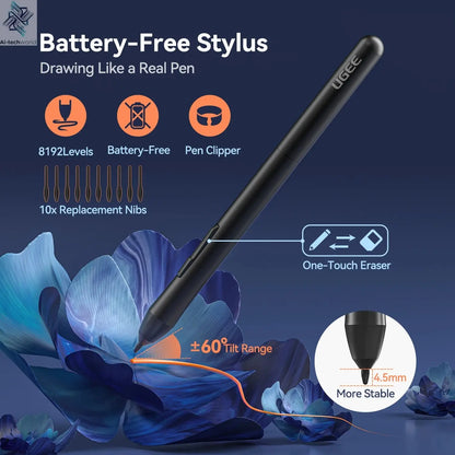 UGEE S640 Graphic Tablet 6 Inch Drawing Tablets Digital Pen Pad Writing Drawing Board 8192 Stylus for Android Windows Mac Laptop Ai-TechWorld 