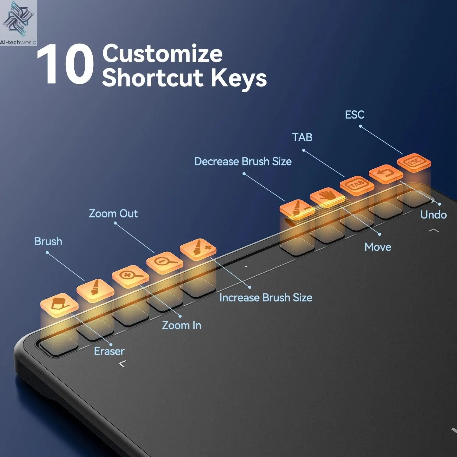 UGEE S640 Graphic Tablet 6 Inch Drawing Tablets Digital Pen Pad Writing Drawing Board 8192 Stylus for Android Windows Mac Laptop Ai-TechWorld 