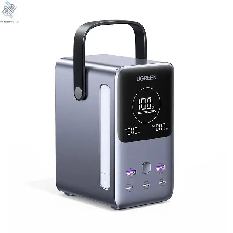 UGREEN 300W 48000mAh Portable Charger Power Bank with Smart Digital Display, Lighting and SOS Mode, 153Wh 5 Ports Battery Pack Ai-TechWorld 