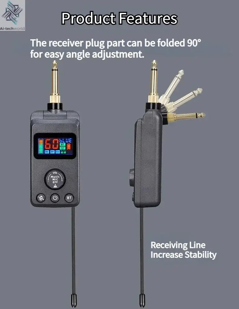 UHF Dual Wireless Dynamic Karaoke Microphone System Anti-Howling Rechargeable Receiver Plug Play Microphone Set Built-in Lithium Ai-TechWorld 