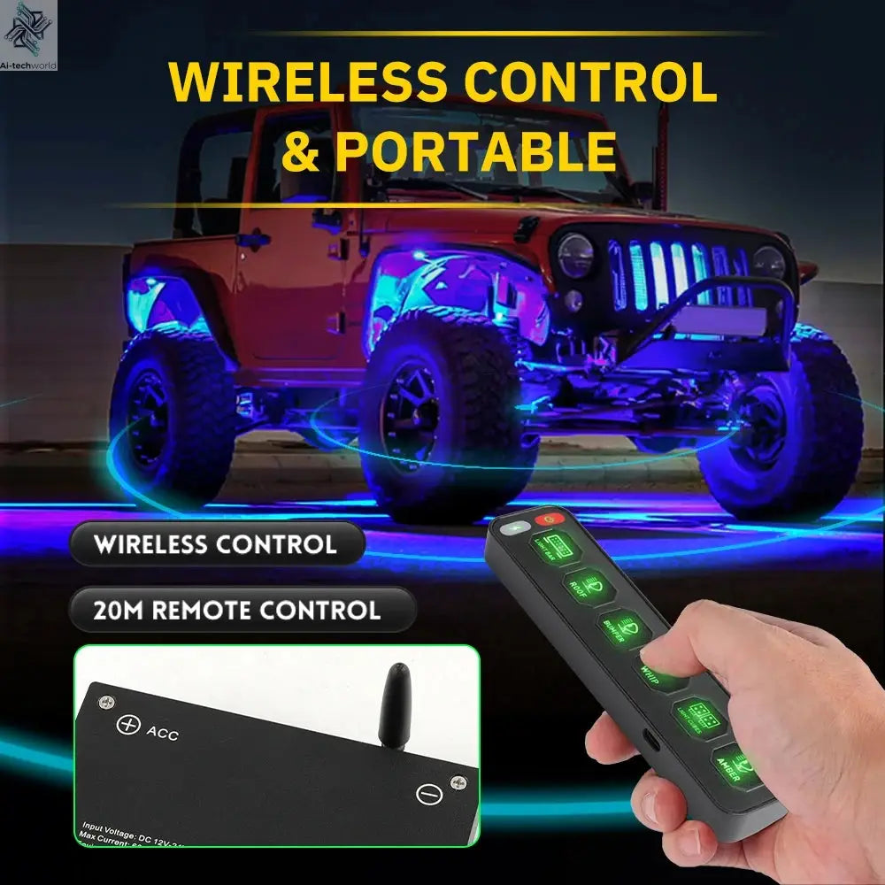 UNI-SHINE 4/6 Control Panel Wireless Touch Control Multi-Function Electronic Relay RGB Click Flashing For Car 4x4 Boat 12V 24V - Ai-TechWorld