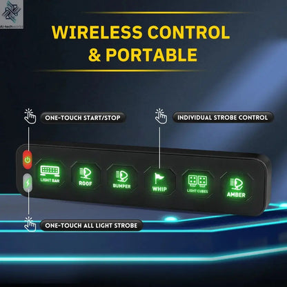 UNI-SHINE 4/6 Control Panel Wireless Touch Control Multi-Function Electronic Relay RGB Click Flashing For Car 4x4 Boat 12V 24V - Ai-TechWorld