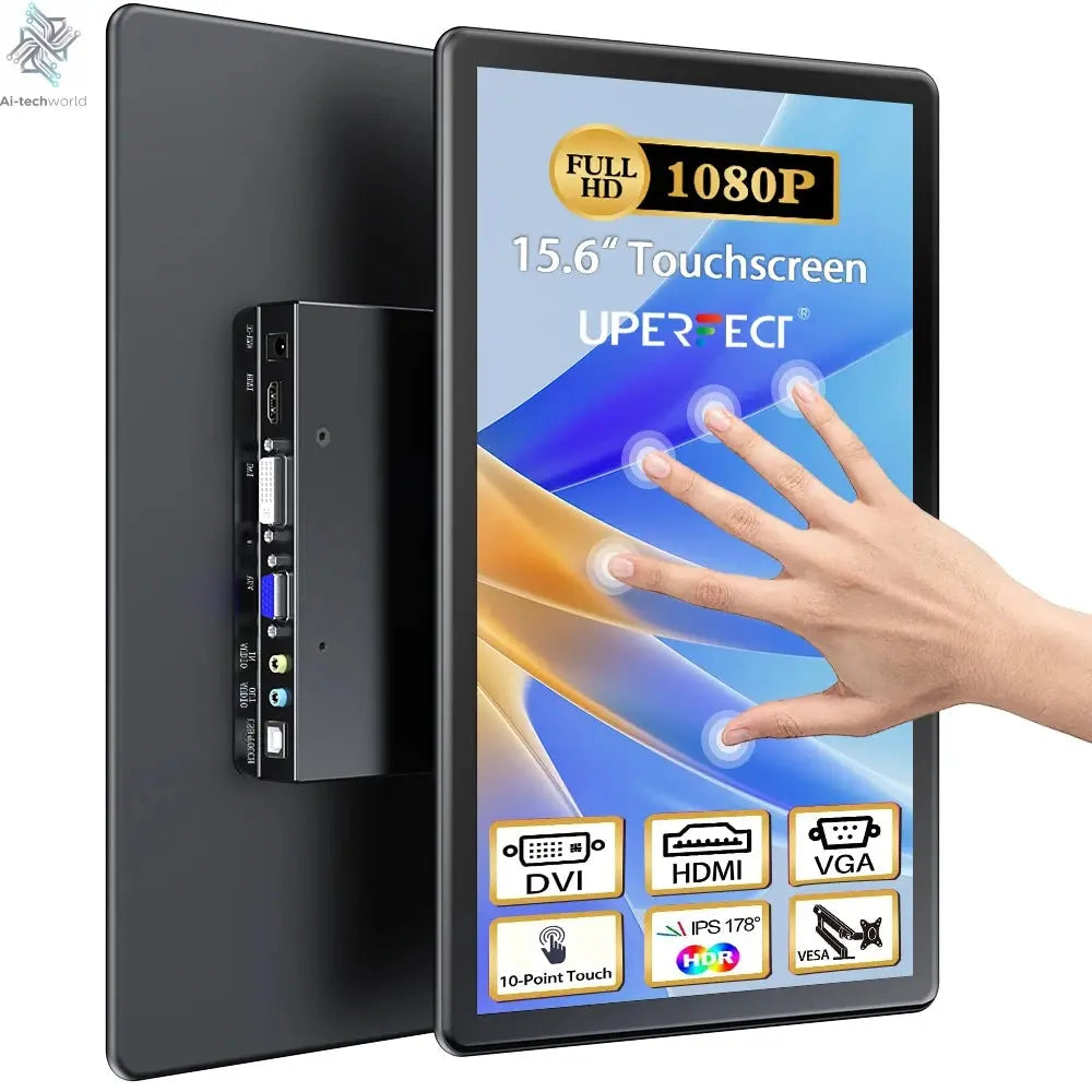 UPERFECT 15.6 Portable Monitors 1080P Touch screen Gaming displays 60Hz IPS monitors For PS5/4/3 Switch Laptop PC Mac Xbox Ai-TechWorld 