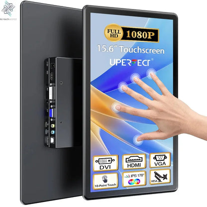 UPERFECT 15.6 Portable Monitors 1080P Touch screen Gaming displays 60Hz IPS monitors For PS5/4/3 Switch Laptop PC Mac Xbox Ai-TechWorld 