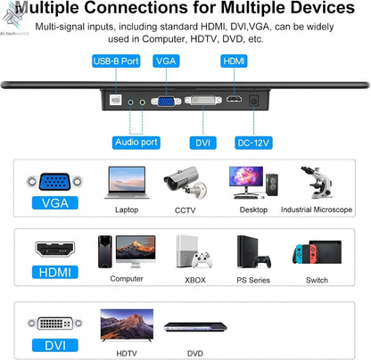 UPERFECT 15.6 Portable Monitors 1080P Touch screen Gaming displays 60Hz IPS monitors For PS5/4/3 Switch Laptop PC Mac Xbox Ai-TechWorld 