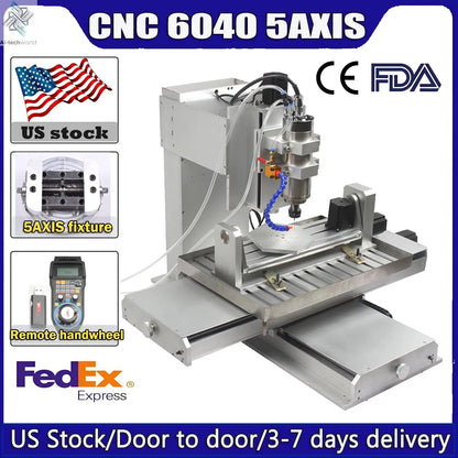 US Stock 5-Axis CNC Router machine CNC 6040 2.2KW CNC milling carving engraving machine CNC factory directly sell Ai-TechWorld