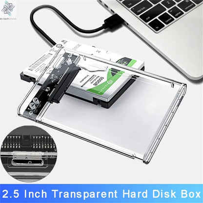 USB 3.0 HDD Enclosure 2.5inch SATA SSD Hard Drive Case with 5Gbps Transfer Speed Mobile External Housing Harddisk Boxs Cable - Ai-TechWorld