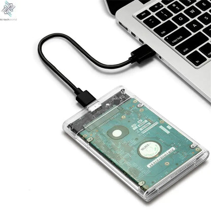 USB 3.0 HDD Enclosure 2.5inch SATA SSD Hard Drive Case with 5Gbps Transfer Speed Mobile External Housing Harddisk Boxs Cable - Ai-TechWorld