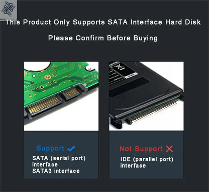 USB 3.0 HDD Enclosure 2.5inch SATA SSD Hard Drive Case with 5Gbps Transfer Speed Mobile External Housing Harddisk Boxs Cable - Ai-TechWorld