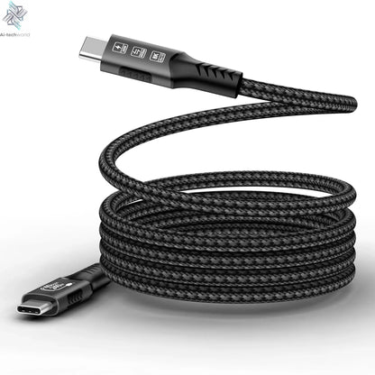 USB4 Cable 40Gbps 48V 240W For Thunderbolt 4 Type C Fast Charging Cable Thunderbolt3 USB C to C Data Transfer Cable For laptop - Ai-TechWorld