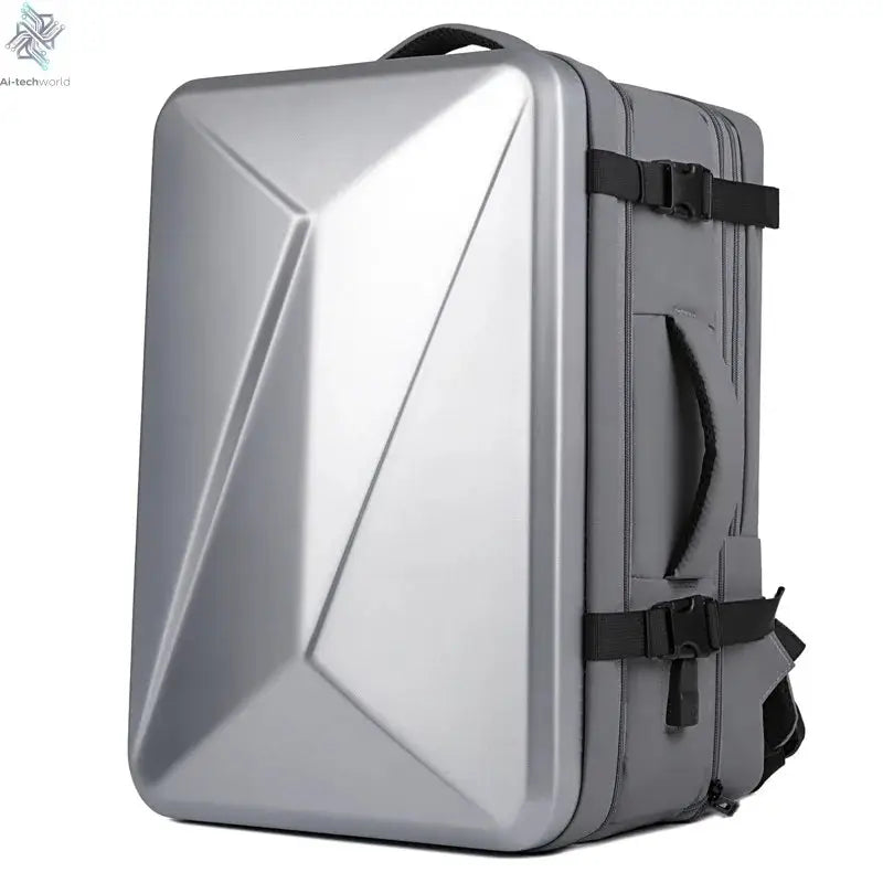 USBLarge capacity backpack hard shell commuter bag fashion notebook 17 inch computer bag ABS material travel waterproof suitcase Ai-TechWorld 