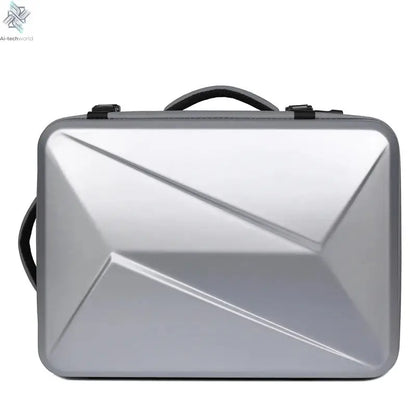 USBLarge capacity backpack hard shell commuter bag fashion notebook 17 inch computer bag ABS material travel waterproof suitcase Ai-TechWorld 