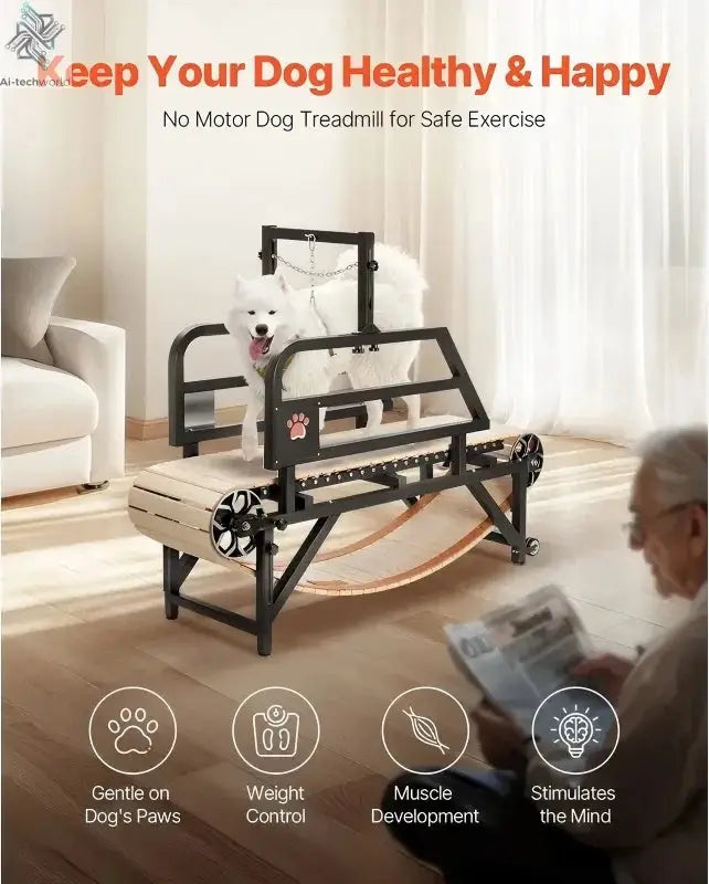 USMILEPET Wholesale Wood High Quality Indoor Pet Treadmill Running Machine Dog Agility Training Treadmill Fashion Style For Dog Ai-TechWorld 