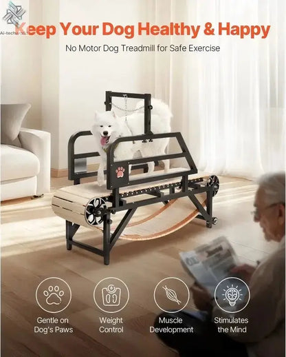 USMILEPET Wholesale Wood High Quality Indoor Pet Treadmill Running Machine Dog Agility Training Treadmill Fashion Style For Dog Ai-TechWorld 