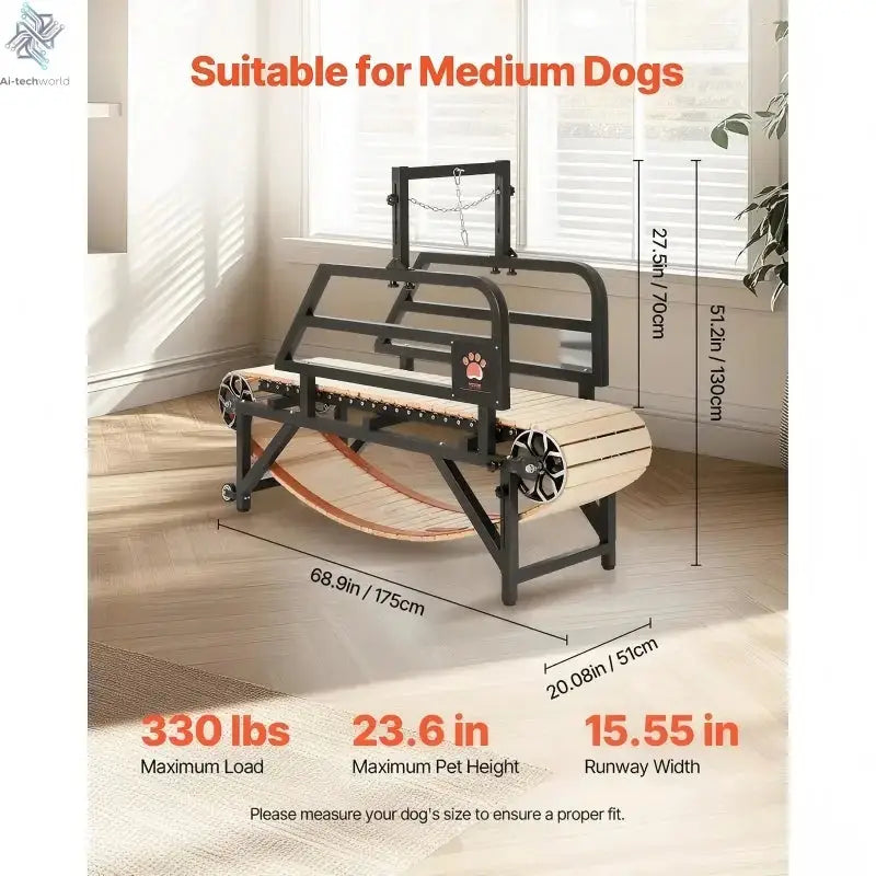USMILEPET Wholesale Wood High Quality Indoor Pet Treadmill Running Machine Dog Agility Training Treadmill Fashion Style For Dog Ai-TechWorld 