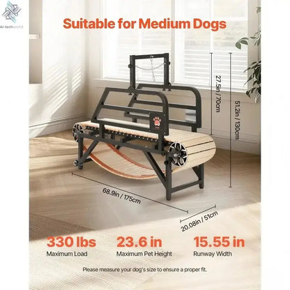 USMILEPET Wholesale Wood High Quality Indoor Pet Treadmill Running Machine Dog Agility Training Treadmill Fashion Style For Dog Ai-TechWorld 