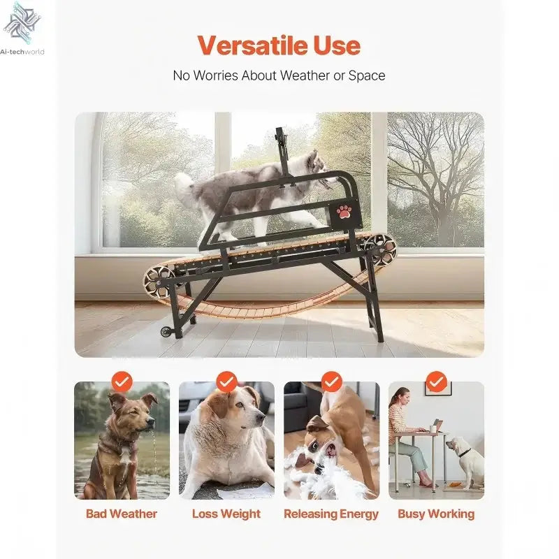 USMILEPET Wholesale Wood High Quality Indoor Pet Treadmill Running Machine Dog Agility Training Treadmill Fashion Style For Dog Ai-TechWorld 