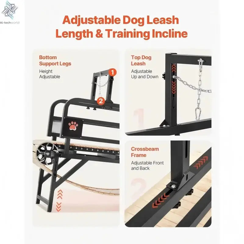 USMILEPET Wholesale Wood High Quality Indoor Pet Treadmill Running Machine Dog Agility Training Treadmill Fashion Style For Dog Ai-TechWorld 