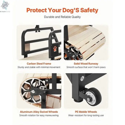 USMILEPET Wholesale Wood High Quality Indoor Pet Treadmill Running Machine Dog Agility Training Treadmill Fashion Style For Dog Ai-TechWorld 