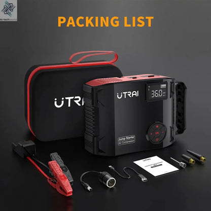 UTRAI 4 In 1 2000A Jump Starter Power Bank 16000mAh 150PSI Air Compressor Tire Pump Portable Charger Car Booster Starting Device Ai-TechWorld 