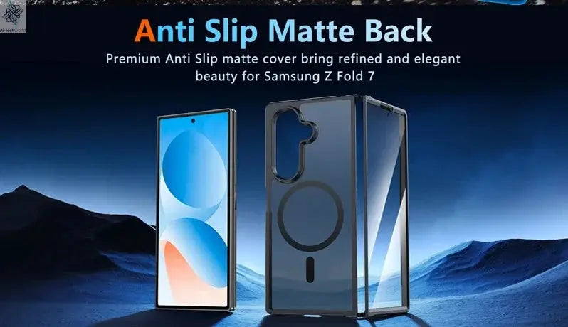 UYUXIO Magnetic Mobile Phone Case for Samsung Galaxy Z Fold 7 Wireless Charging Cases Translucent Slim Rugged Cover with Magnet Ai-TechWorld 