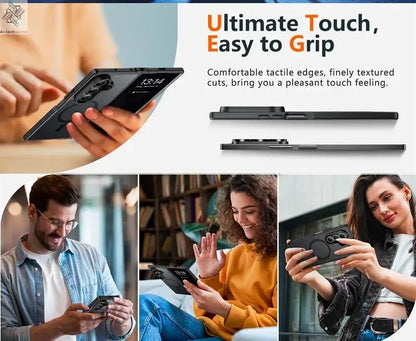 UYUXIO Magnetic Mobile Phone Case for Samsung Galaxy Z Fold 7 Wireless Charging Cases Translucent Slim Rugged Cover with Magnet Ai-TechWorld 