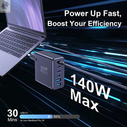 Ubigbuy 240W GaN Charger Fast Charging 140W PD3.1 PPS Ai-TechWorld 