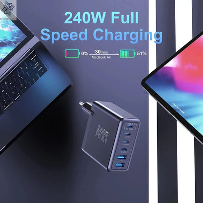 Ubigbuy 240W GaN Charger Fast Charging 140W PD3.1 PPS Ai-TechWorld 