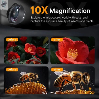 Ulanzi 17mm 10X Macro Lens Universal For iPhone 13 14 15 16 Mini Pro Max Samsung S20 S21 S22 S23 Ultra Huawei XiaoMi Phone Lens Ai-TechWorld 