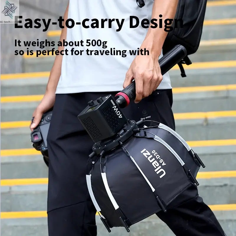 Ulanzi AS-D30 30cm Octagonal Softbox Quick Pack Light Box with Mini Bowens Mount for 40W COB Video Light Ai-TechWorld 