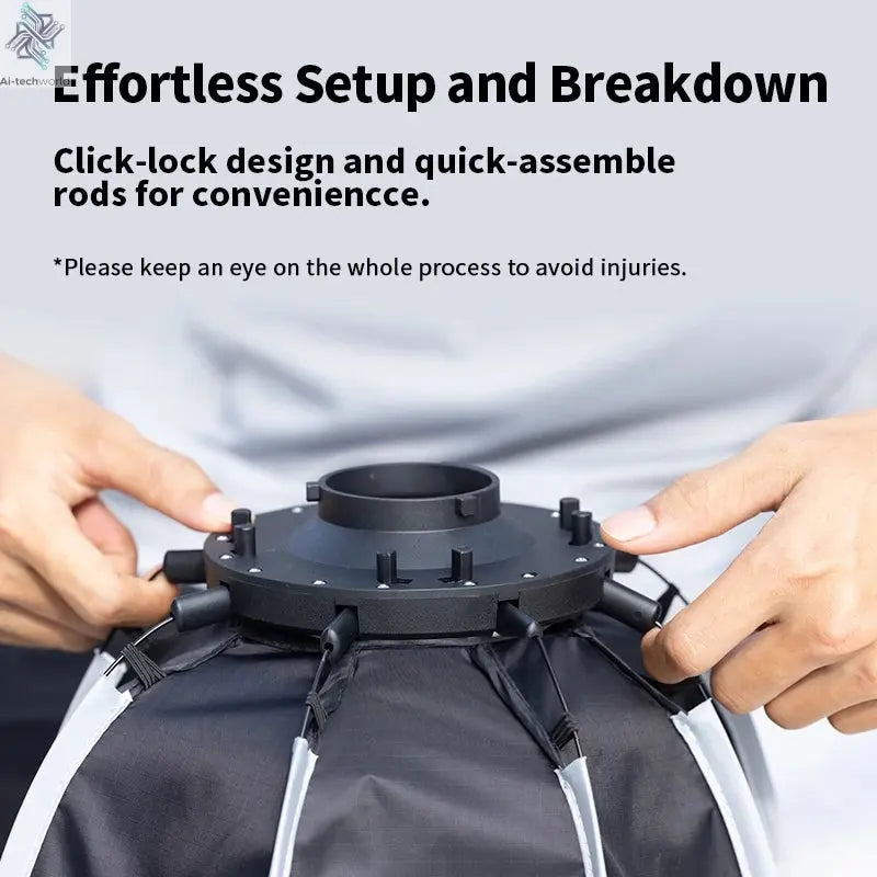 Ulanzi AS-D30 30cm Octagonal Softbox Quick Pack Light Box with Mini Bowens Mount for 40W COB Video Light Ai-TechWorld 