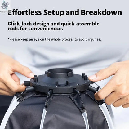 Ulanzi AS-D30 30cm Octagonal Softbox Quick Pack Light Box with Mini Bowens Mount for 40W COB Video Light Ai-TechWorld 