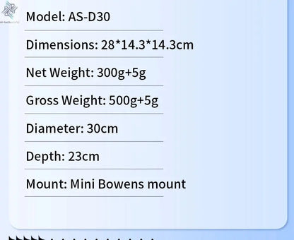 Ulanzi AS-D30 30cm Octagonal Softbox Quick Pack Light Box with Mini Bowens Mount for 40W COB Video Light Ai-TechWorld 