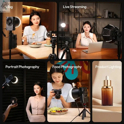 Ulanzi C01 100W Portable Bi-Color COB Video Light 2700-6500K CRI96+ 14500 Lux Mini Bowens Mount Full Light for Photography Live Ai-TechWorld 