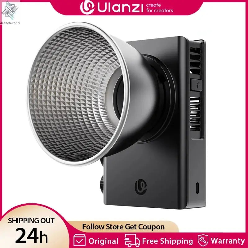 Ulanzi C01 100W Portable Bi-Color COB Video Light 2700-6500K CRI96+ 14500 Lux Mini Bowens Mount Full Light for Photography Live Ai-TechWorld 