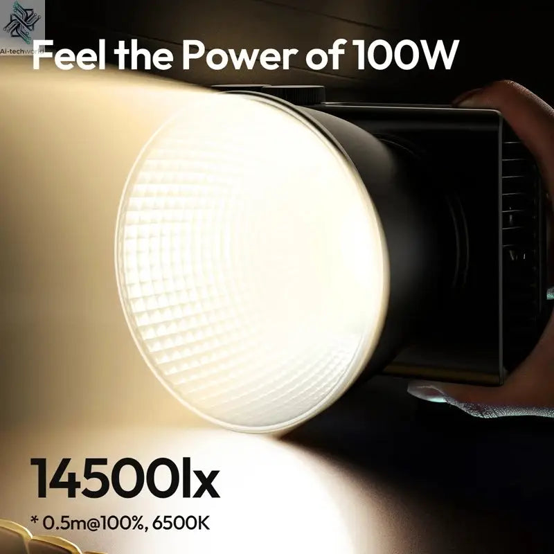 Ulanzi C01 100W Portable Bi-Color COB Video Light 2700-6500K CRI96+ 14500 Lux Mini Bowens Mount Full Light for Photography Live Ai-TechWorld 