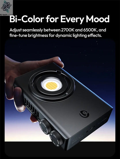 Ulanzi C01 100W Portable Bi-Color COB Video Light 2700-6500K CRI96+ 14500 Lux Mini Bowens Mount Full Light for Photography Live Ai-TechWorld 