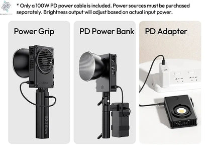 Ulanzi C01 100W Portable Bi-Color COB Video Light 2700-6500K CRI96+ 14500 Lux Mini Bowens Mount Full Light for Photography Live Ai-TechWorld 