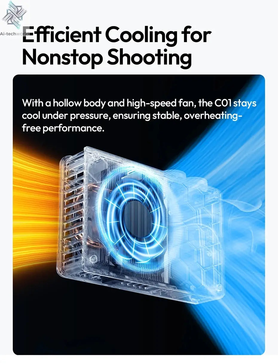 Ulanzi C01 100W Portable Bi-Color COB Video Light 2700-6500K CRI96+ 14500 Lux Mini Bowens Mount Full Light for Photography Live Ai-TechWorld 