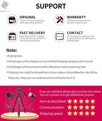 Ulanzi C01 100W Portable Bi-Color COB Video Light 2700-6500K CRI96+ 14500 Lux Mini Bowens Mount Full Light for Photography Live Ai-TechWorld 