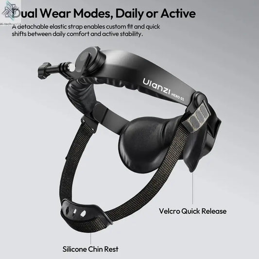 Ulanzi HERO 01 Head Strap Mount Action Camera Mount Mobile Phone Holder with 360 Rotation for Gopro DJI Action Cycling Outdoor Ai-TechWorld 