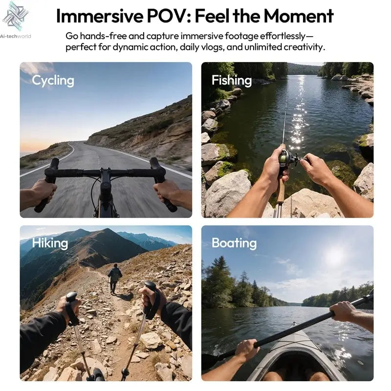 Ulanzi HERO 01 Head Strap Mount Action Camera Mount Mobile Phone Holder with 360 Rotation for Gopro DJI Action Cycling Outdoor Ai-TechWorld 