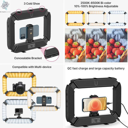 Ulanzi U200 U-200 Smartphone Video Rig  LED Video Light 2 in 1 Ring Light Cold Shoe for Microphone Tiktok Youtube Live Rig Light Ai-TechWorld 