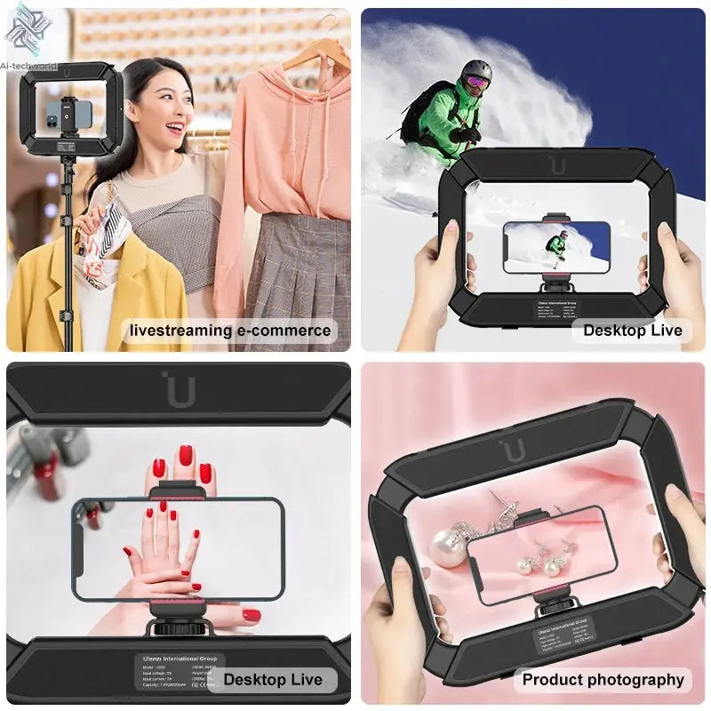 Ulanzi U200 U-200 Smartphone Video Rig  LED Video Light 2 in 1 Ring Light Cold Shoe for Microphone Tiktok Youtube Live Rig Light Ai-TechWorld 
