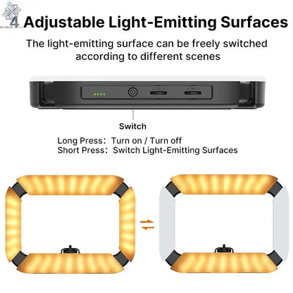 Ulanzi U200 U-200 Smartphone Video Rig  LED Video Light 2 in 1 Ring Light Cold Shoe for Microphone Tiktok Youtube Live Rig Light Ai-TechWorld 