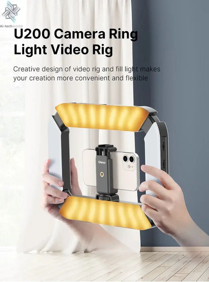Ulanzi U200 U-200 Smartphone Video Rig  LED Video Light 2 in 1 Ring Light Cold Shoe for Microphone Tiktok Youtube Live Rig Light Ai-TechWorld 