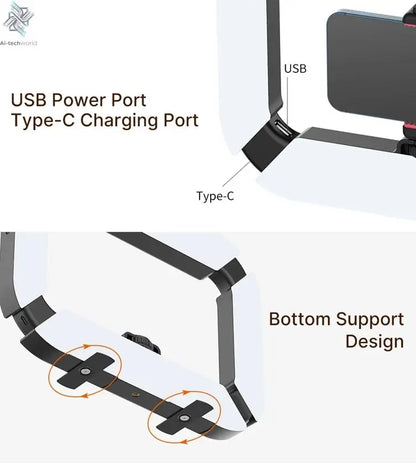 Ulanzi U200 U-200 Smartphone Video Rig  LED Video Light 2 in 1 Ring Light Cold Shoe for Microphone Tiktok Youtube Live Rig Light Ai-TechWorld 